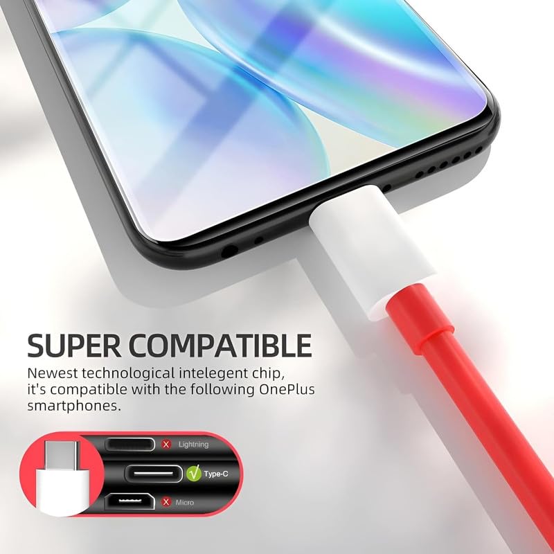120W SuperVOOC Fast Charging Cable – Type-C to USB | Red Edition