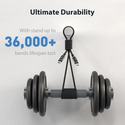 Type-C to Type-C 100W Fast Charging Cable with LED Power Display | Smart Charge Edition