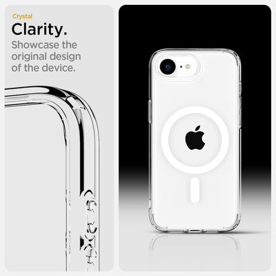 Spigen Ultra Hybrid Back Cover Case for iPhone 16e (2025) – Crystal Clear | TPU + Polycarbonate | Slim & Protective