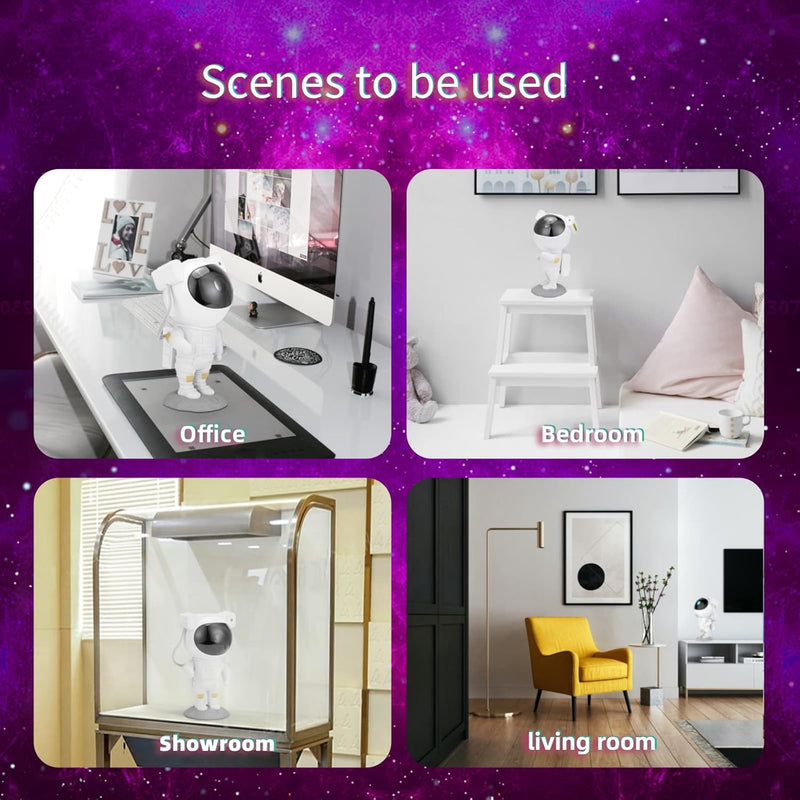 Amazm™ Astronaut Galaxy Star Projector – Remote Controlled | Rotating Nebula Light | Timer | Space-Themed Night Lamp for Kids & Adults | Bedroom, Gaming & Home Décor