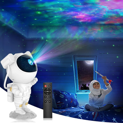 Amazm™ Astronaut Galaxy Star Projector – Remote Controlled | Rotating Nebula Light | Timer | Space-Themed Night Lamp for Kids & Adults | Bedroom, Gaming & Home Décor