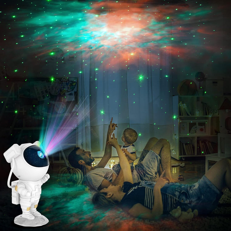 Amazm™ Astronaut Galaxy Star Projector – Remote Controlled | Rotating Nebula Light | Timer | Space-Themed Night Lamp for Kids & Adults | Bedroom, Gaming & Home Décor