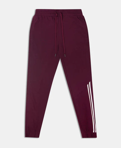 Super Combed Cotton Elastane Stretch Slim Fit Joggers with Side Pockets - Wine Tasting