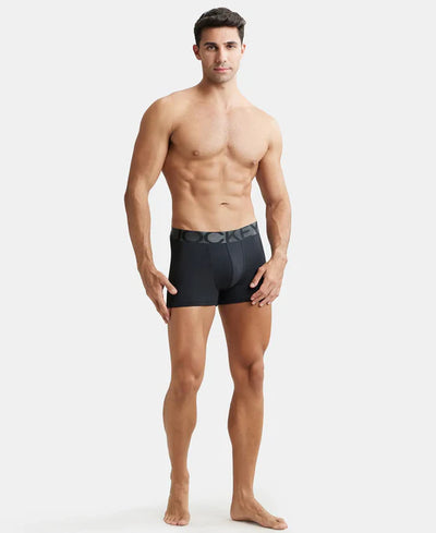 Tactel Microfiber Elastane Stretch Solid Trunk with Moisture Move Properties - Black