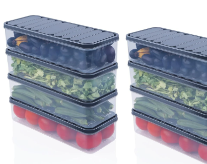 ClearStack™ 6-Piece Fridge Storage Container Set | BPA-Free | Stackable | Airtight | Multipurpose Kitchen Organizer