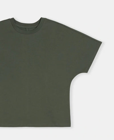 Super Combed Cotton Rich Oversized T-Shirt With Dolman Sleeve Styling - Thyme